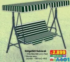 GÖLGELİKLİ SALINCAK 172X152X108 CM indirimli fiyat GÖLGELİKLİ SALINCAK 172X152X108 CM fiyat ve kampanya bilgisi